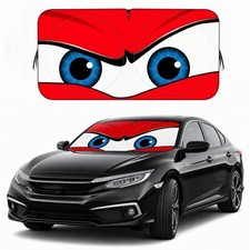 Funny Eyes Car Windshield Sun Shade 59 X 27.5 Foldable Front Window Sunshade...