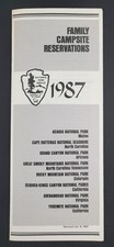 1987 National Park Service NPS Family Campsite Reservations Vtg Travel Brochure