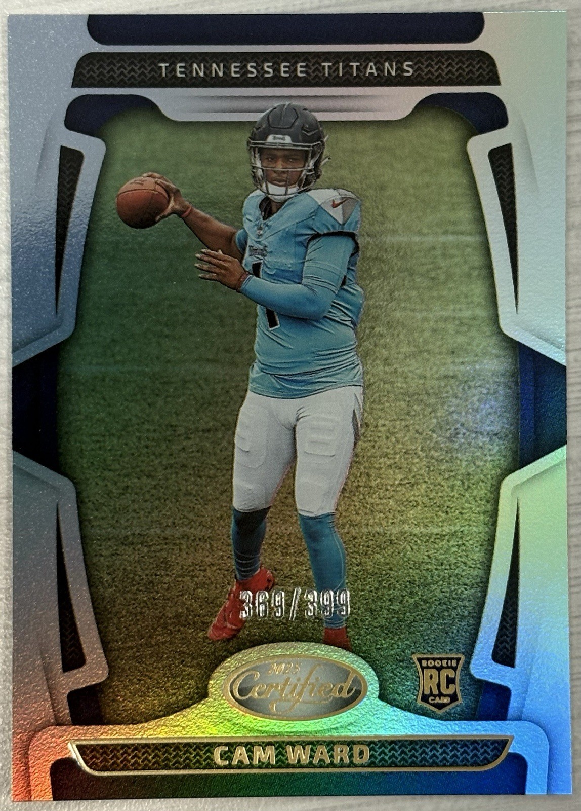 2025 Panini Certified - Cam Ward RC #200- Titans - Silver Mirror /399