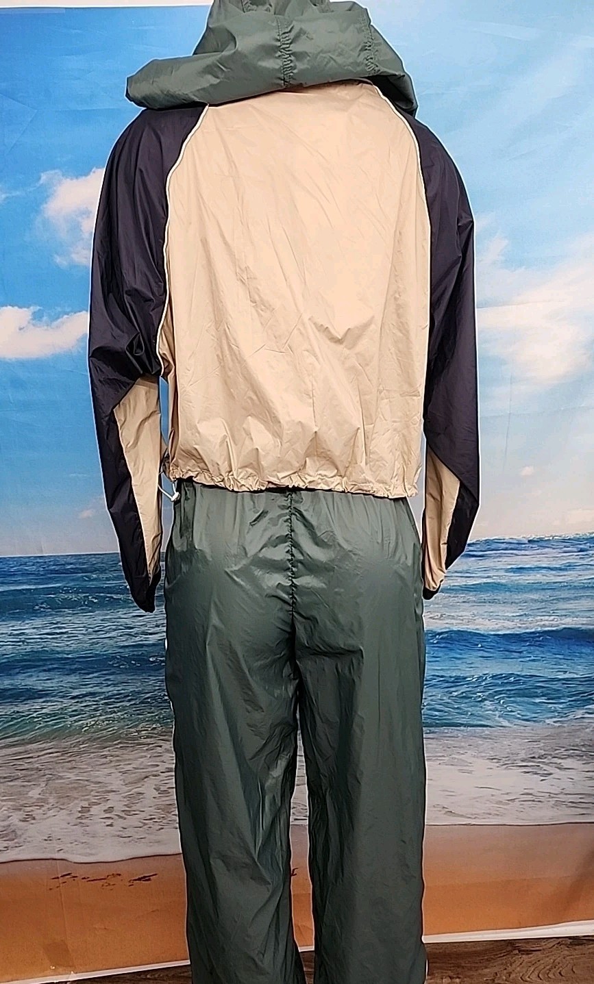 Nwt Zero In On Rain Womens suit jacket and pants size Small Green Brown Black 