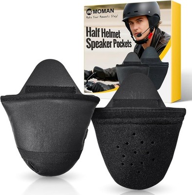Moman HEB Helmet Speaker Ear Pads Wind Noise Block Motorcycle Headset Pockets