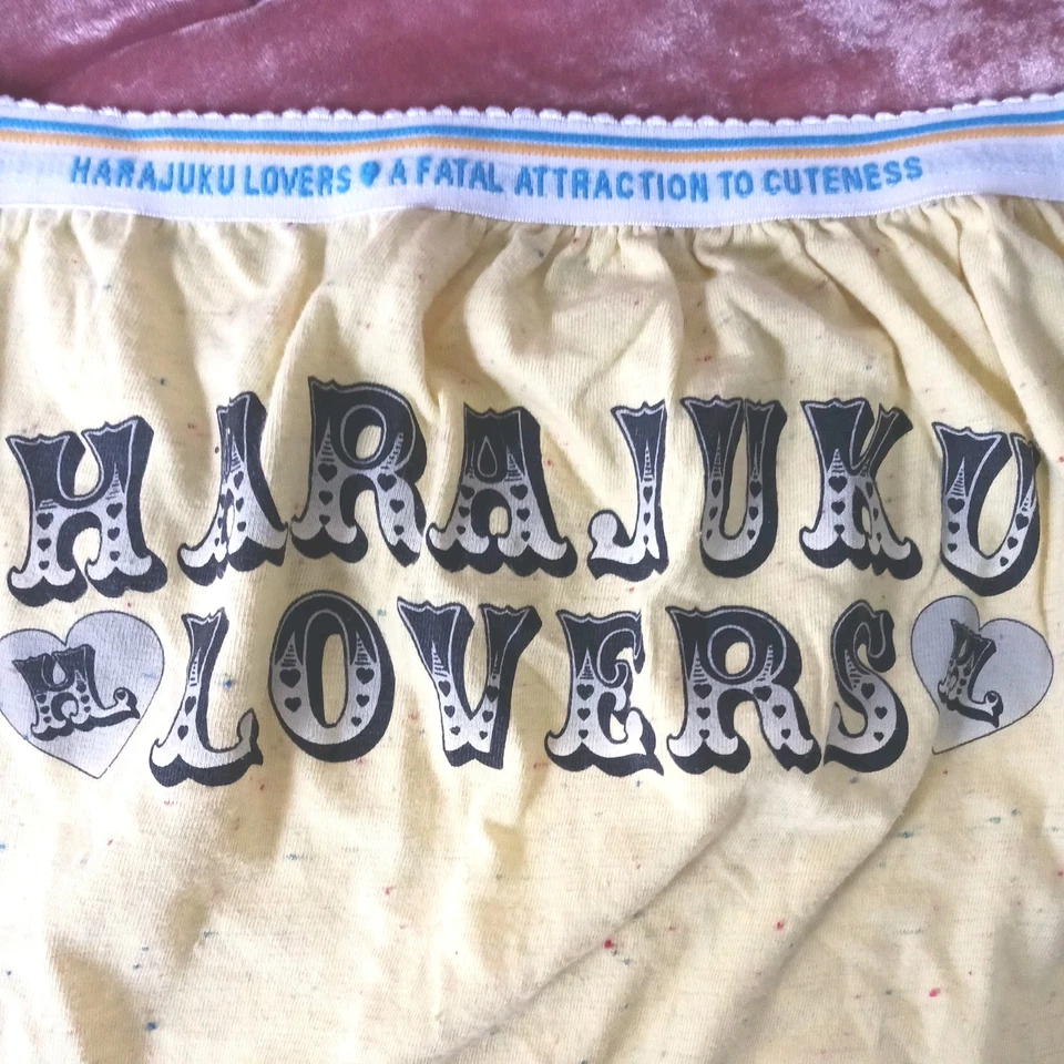 Harajuku Lovers Yellow Strapless Top Circus sz M Theme Gwen Stefani - Image 4 of 4