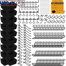 286 Piece Pegboard Hook & Bin Set Heavy Duty Steel Organization Storage Solution