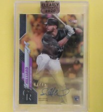 Sam Hilliard 2020 Topps Clearly Authentic Autographs /75 Black #ccash  Rockies