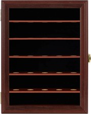 Lf Ball Display Case for 30 Golf Balls, Display Cabinet Great Golfer Mahogany