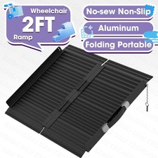 2ft Folding Aluminum Wheelchair Ramp Portable Mobility Scooter Non-Slip 600LBS