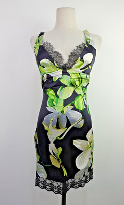 ROBERTO CAVALLI DRESS DRESS WOMEN SIZE 40 DRESS WOMAN ITALY VINTAGE SILK LACE