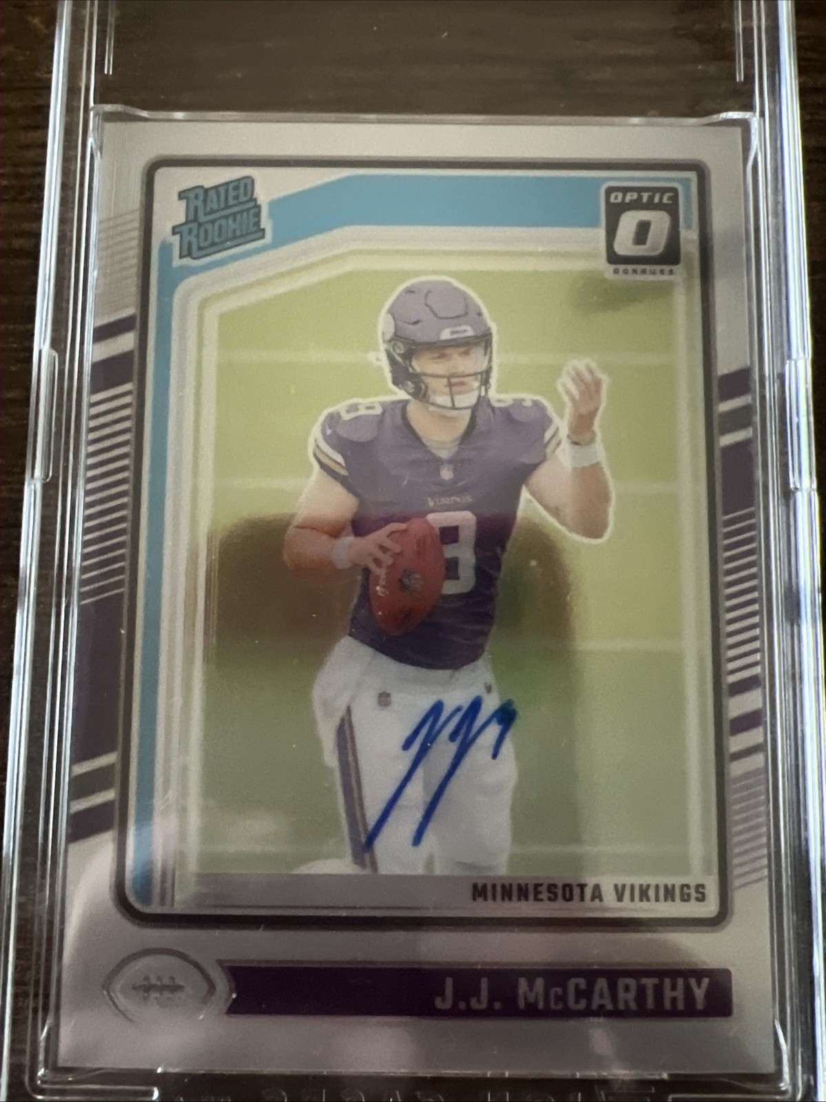 JJ MCCARTHY 2024 DONRUSS OPTIC RATED ROOKIE AUTO /325 #235 VIKINGS