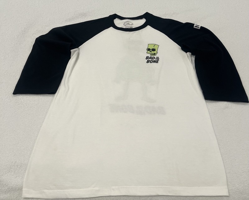 Neff Bart Simpson Bad To The Bone Glow In The Dark Tshirt Men’s Size Medium