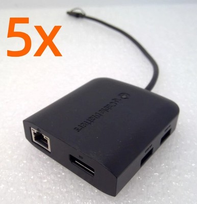 Lot of 5 Cable Matters 201046 USB-C Multiport Hub DP RJ45 USB 2.0 Port