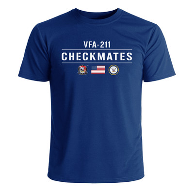 VFA-211 Checkmates US Navy Squadron T-Shirt Officially Licensed