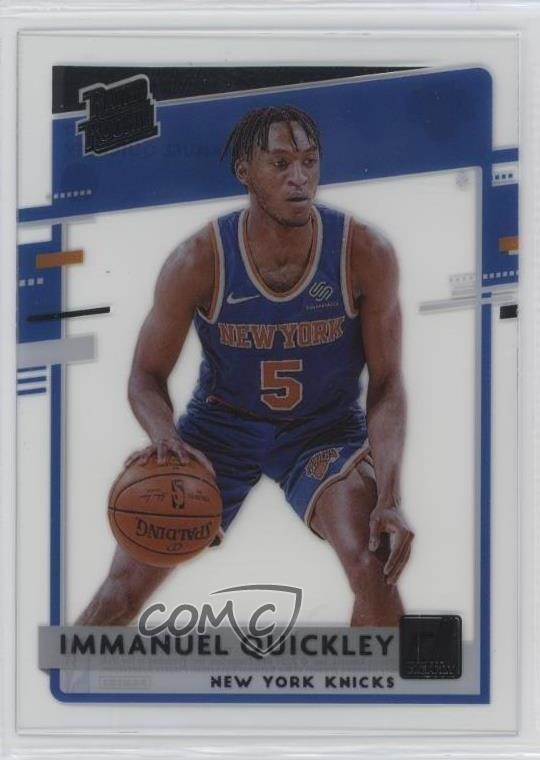 2020-21 Panini Clearly Donruss Rated Rookie Immanuel Quickley #77 0x9x