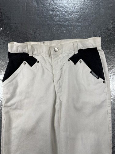 90s Vtg Roughrider Circle T Bareback Jeans Size 13/14 Tall Conchos High Rise USA - Picture 3 of 8