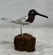 Vintage Hand Carved Sandpiper 