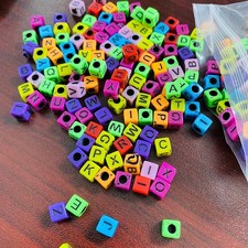 Package of 500, 6mm Acrylic Assorted Alphabet Letter Initial Craft Jewelry Beads