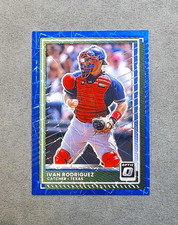 2025 Panini Donruss Baseball - Optic Blue Velocity Prizm #21 Ivan Rodriguez