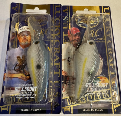 2 NEW Packs LUCKY CRAFT Discontinued RICK CLUNN RC 3.5 DD RT