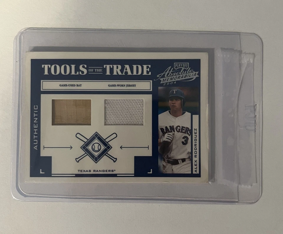 Alex Rodriguez Jersey/Bat Card 2004 Playoff Absolute Memorabilia Baseball Foto 3 de 3
