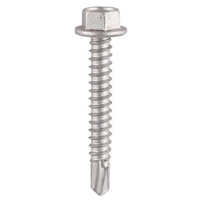 Timco - Self-Drilling Screws For Light Section Steel Silver Size 5.5x70-100 Pcs