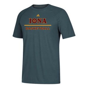 Iona Gaels NCAA Adidas Men's Onix Grey Basketball Climalite T-Shirt | eBay