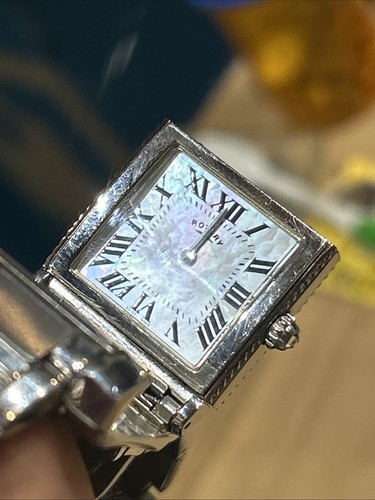 Rotary Revelation Reverso Edelstahl Damen Quarz Tankuhr läuft nicht - Bild 7 von 20
