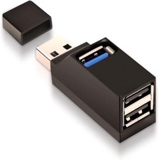 USB Hub, Mini USB 3.0 Hub, 3 Port Hub (USB 3.0 + 2 USB 2.0), Adapter High Speed