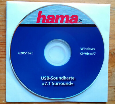 Treiber-CD (bzw Mini-CD) der Hama USB-Soundkarte
