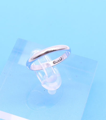 Alianza de boda de oro blanco de 14k de 2,4 mm de 1,96 gramos talla 6,5 - Imagen 2 de 5