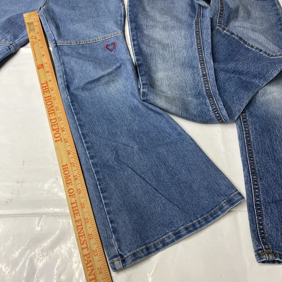 Xoxo Girls Size 10 Denim Jeans Pants Lace Pockets - Image 4 of 4