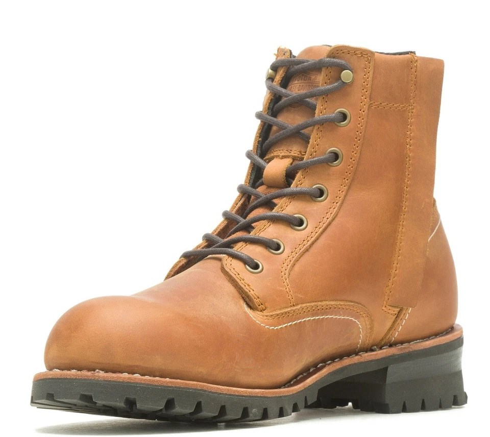 BOTAS DE MOTO NUEVAS GENUINAS HARLEY DAVIDSON D96267 TALLA 8.5 BENTLER M 6" MARRÓN Foto 3 de 4