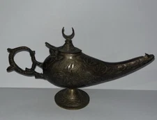 Lamp,Brass Oil Lamp, Handmade ,Decorative Object