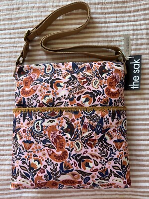 NWT! Sakroots Crossbody Bag Nylon Purse Artist Circle Enchanted Woods Print Boho