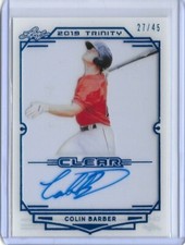 2019 Leaf Trinity COLIN BARBER Clear Acetate Platinum Foil Auto RC 27/45 Astros