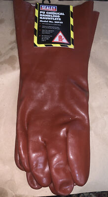 Sealey SSP32 PU CHEMICAL HANDLING GAUNTLETS | eBay