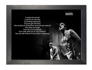 Oasis Supersonic English Rock Band Group Manchester Lyrics Picture Poster Ebay