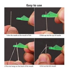 Sewing Machine Needle Threader Fish Shape Random Colors WATCH VIDEO INSTRUCTIONS