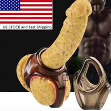 Male Scrotum Testicle Squeeze Rings Cage Soft Stretcher CBT Enhancer Delay Ball