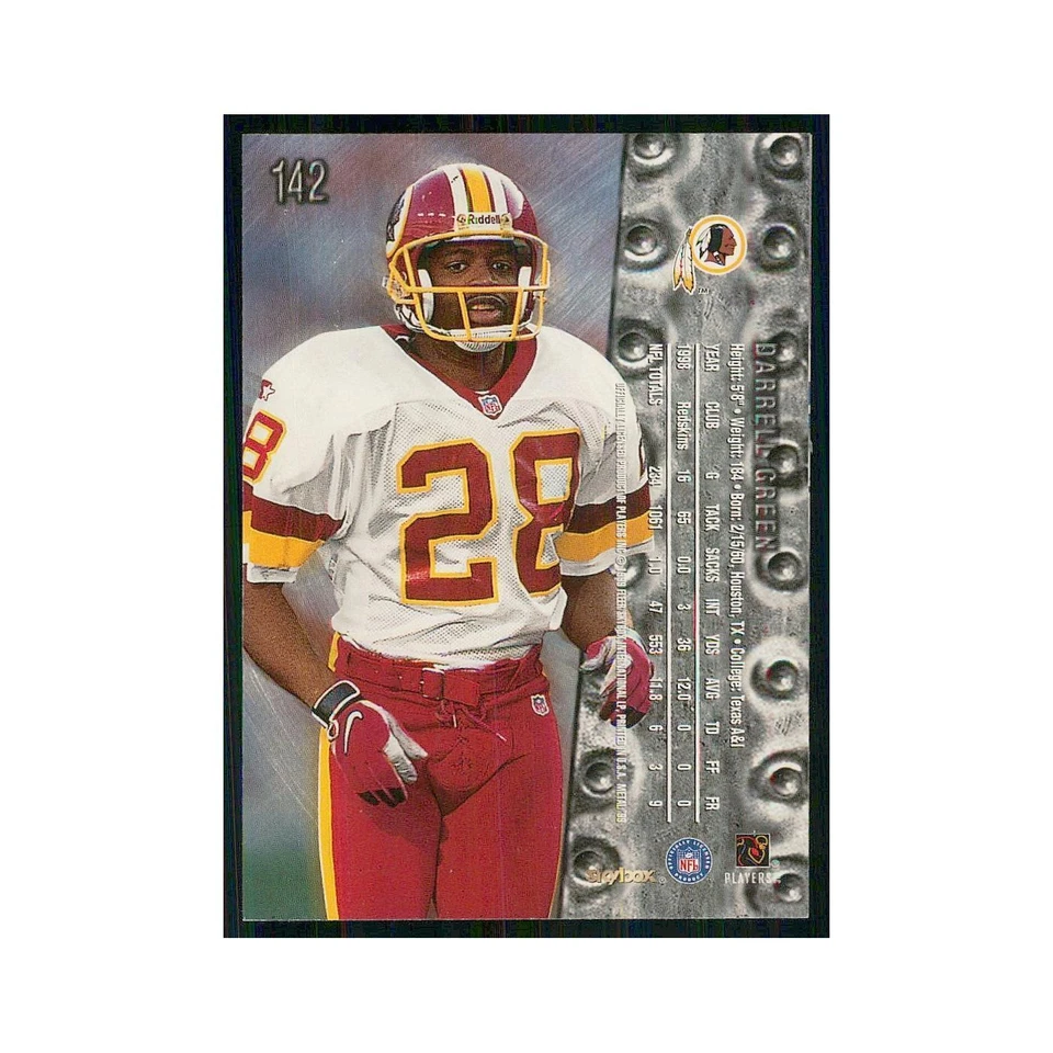 1999 SkyBox Metal Universe Darrell Green Redskins #142 - Image 2 of 3