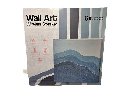 Bluetooth Wireless Speaker,  Hidden Home Decorative Wall Art, Waves Design NEW