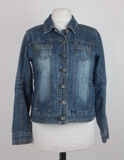 Vintage La Vie Dollhouse Boheme Women's Jacket Size M Navy Denim Used F2