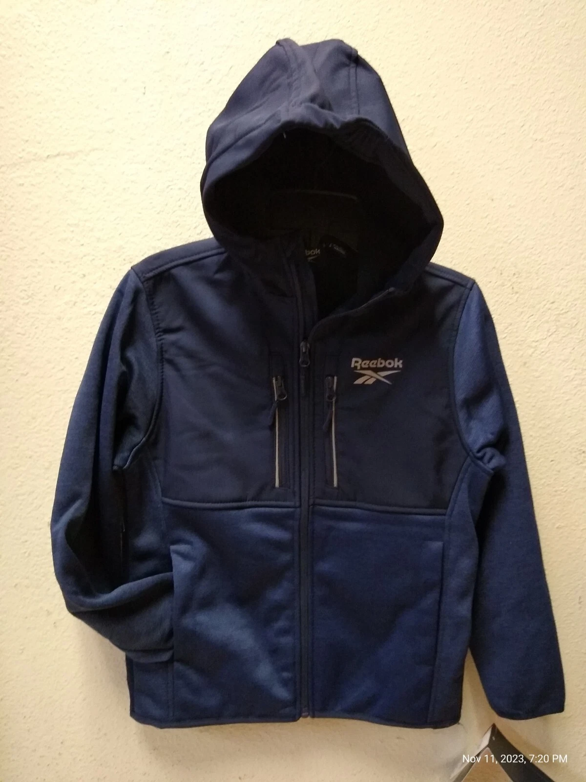 REEBOK Boys Hooded Jacket Full Zipper Youth SZ S(8) M(10-12) L(14-16) XL 18 Navy