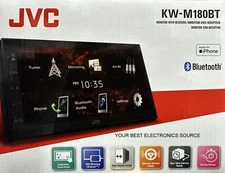 NEW JVC KW-M180BT, 2-DIN Digital Media Receiver, w/ Bluetooth