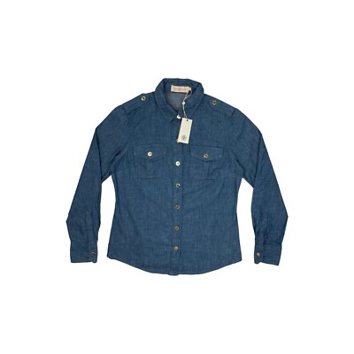 Tory Burch blaues Denim-Shirt Damen Größe 6