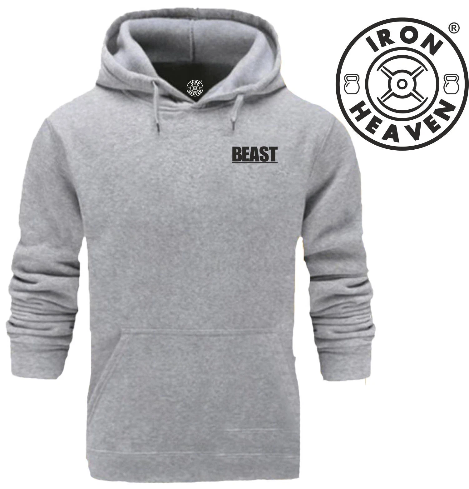 VETEMENTS Felpa con cappuccio bestia palestra tascabile abbigliamento bodybuilding allenamento esercizio MMA top