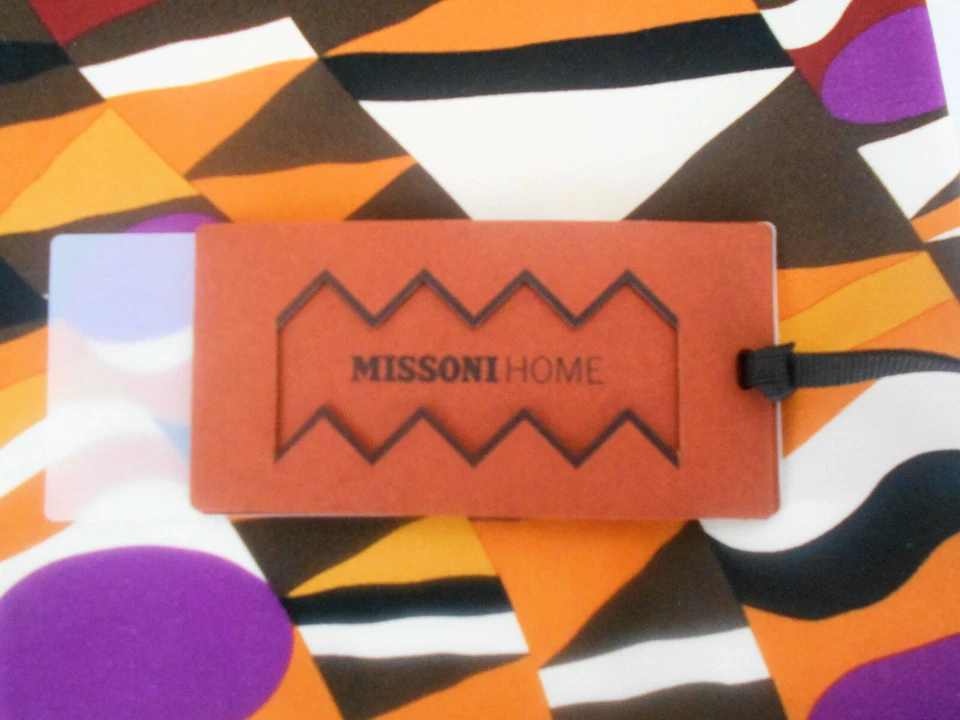 MISSONI HOME FUNDA COJÍN LOGO ALGODÓN REPP TAPICERÍA 16x16" ARLEQUÍN T28 Foto 2 de 4