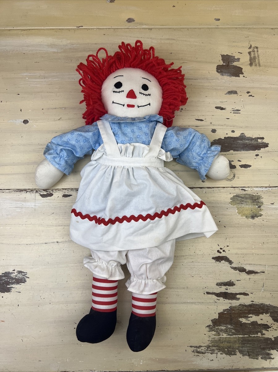 Rag Dolls Old Doll With Red Hair RAGGEDY ANN DOLL- Vintage, Cloth