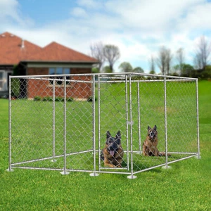 10 x10 x4.10ft Chien extérieur Kennel Metal Big Dog Cage pour chien Playpen w/ Porte