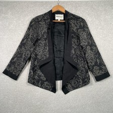 Clements Ribeiro Women’s Open Blazer Jacket Blazer Waterfall Size Medium Uk 12
