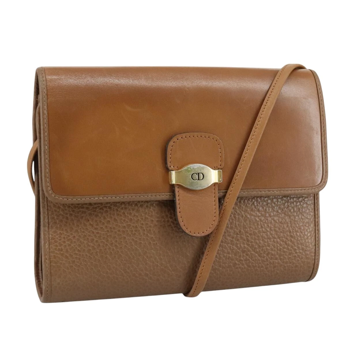 Sac bandoulière Christian Dior cuir beige authentique bs20833