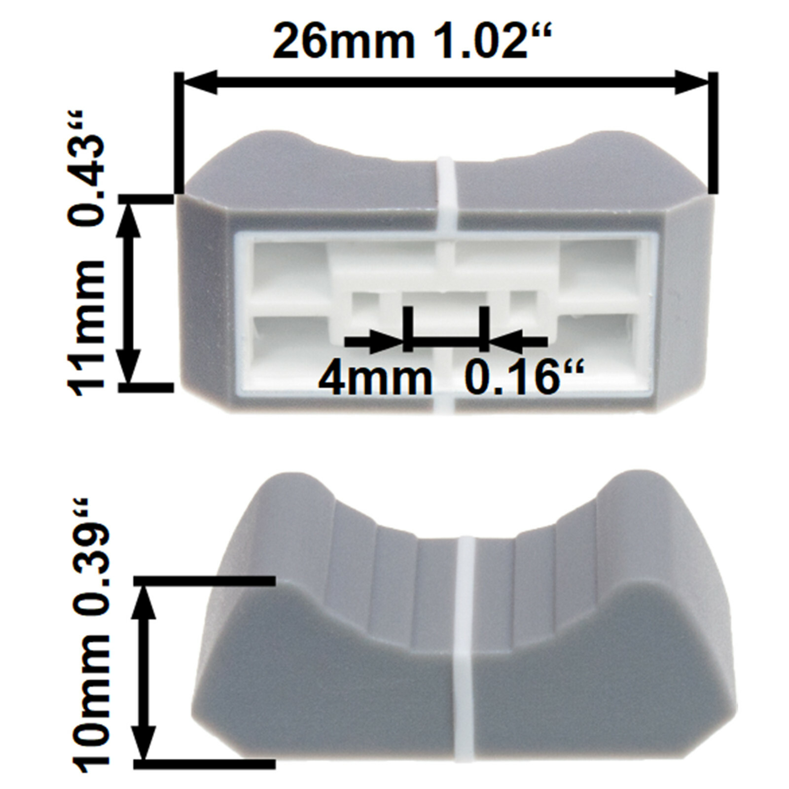 SIFAM 2x TAPPO MANOPOLA FADER NERO 18,5mm Cursore Potenziometro - Foto 12